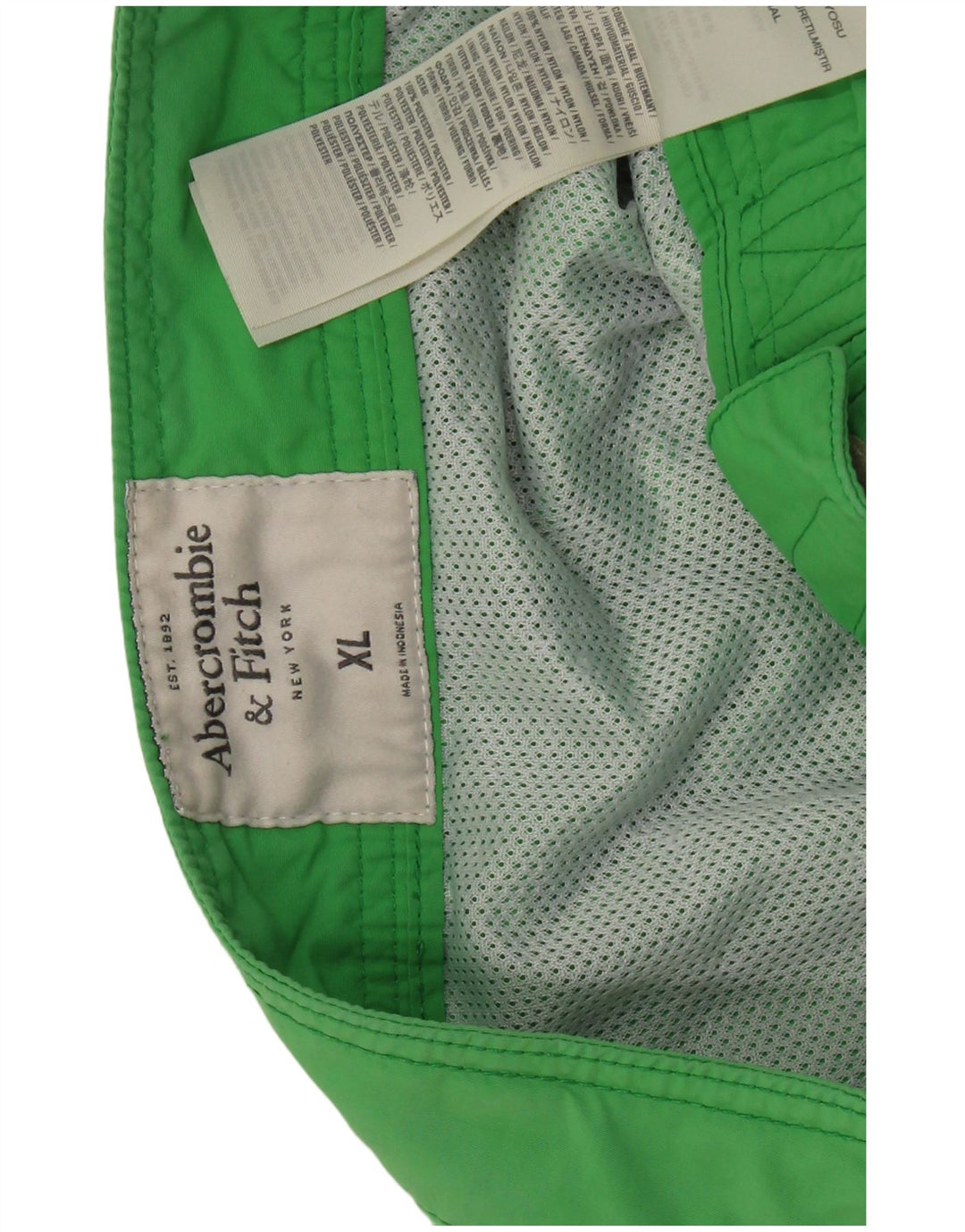 Pantaloncini da bagno da uomo ABERCROMBIE & FITCH XL Verde Nylon