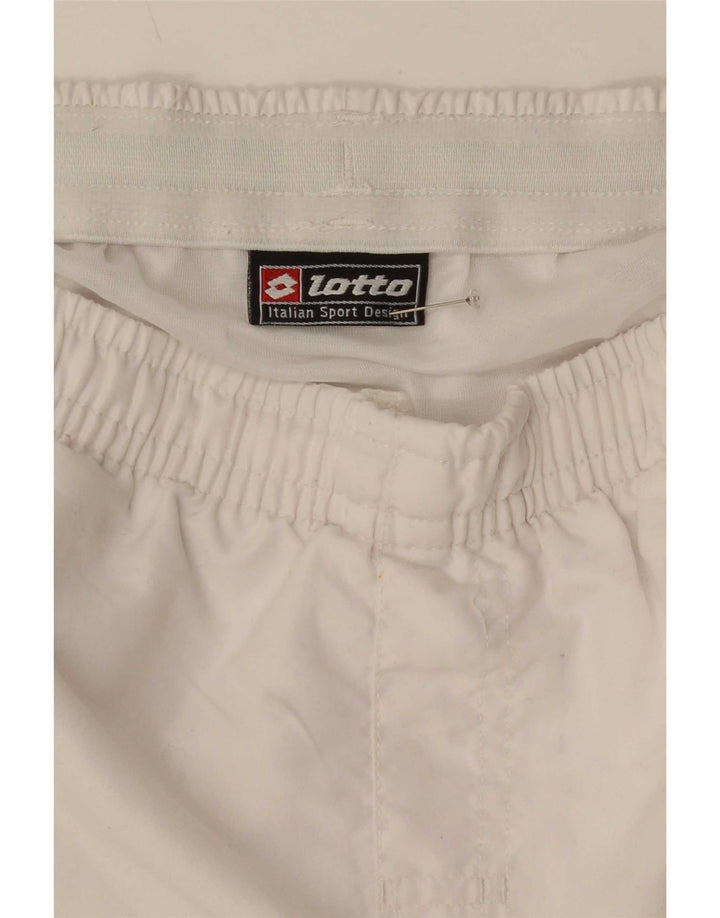 Pantaloncini sportivi grafici da uomo Lotto color block bianco medio