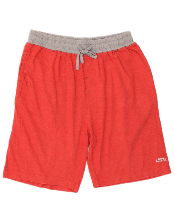 Pantaloncini sportivi da uomo Weird Fish, grandi, in cotone color block rosso