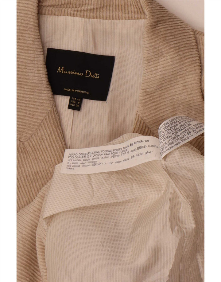 Giacca blazer in velluto a coste da donna Massimo Dutti EU 40 Beige medio