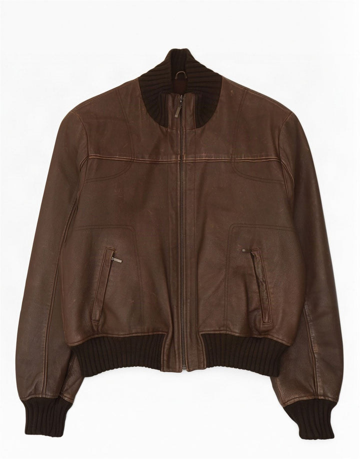 Giubbotto Bomber In Pelle Uomo Conbipel IT 56 2XL Marrone