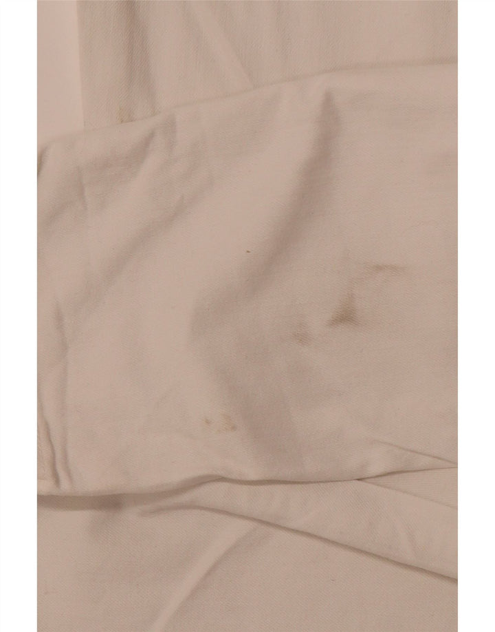 CREW CLOTHING Pantaloni casual slim da donna UK 12 Medium W30 L29 Bianco