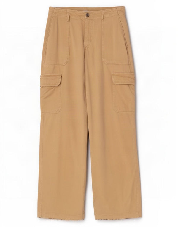 Pantaloni cargo larghi da donna Zara EU 46 XL W36 L31 Beige