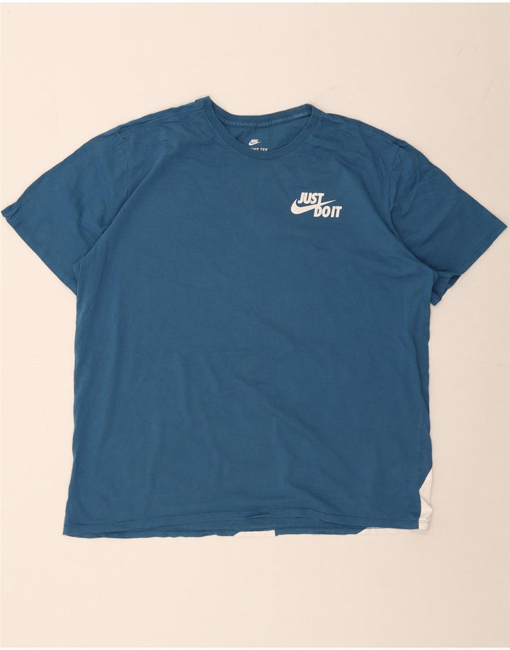 T-shirt grafica da uomo con taglio atletico NIKE Top 2XL Blu