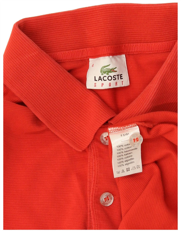 Polo da uomo Lacoste taglia 4 media in cotone rosso