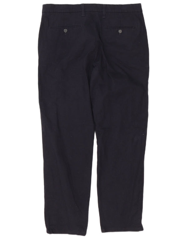 Pantaloni chino vestibilità regolare da uomo Marks & Spencer W34 L29 cotone blu navy