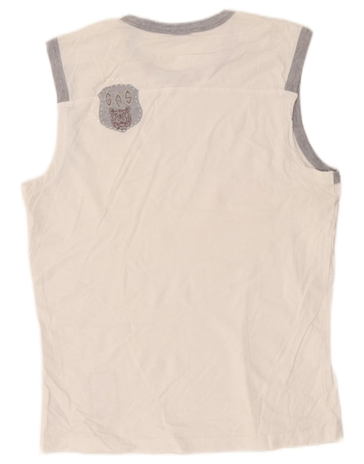 Canotta da uomo Gas Large color block bianco