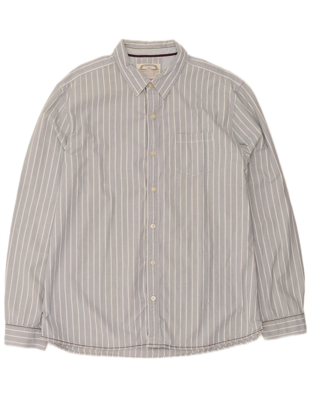 Camicia da uomo Classic Fit di White Stuff 2XL in cotone gessato blu