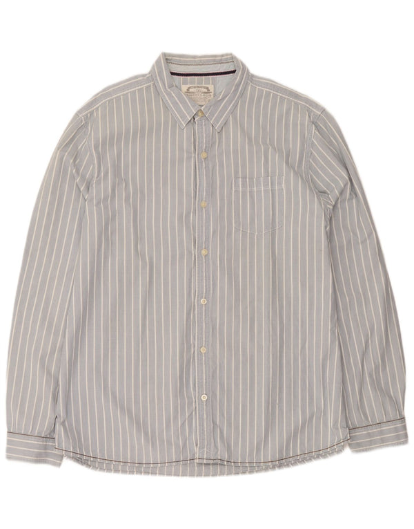 Camicia da uomo Classic Fit di White Stuff 2XL in cotone gessato blu