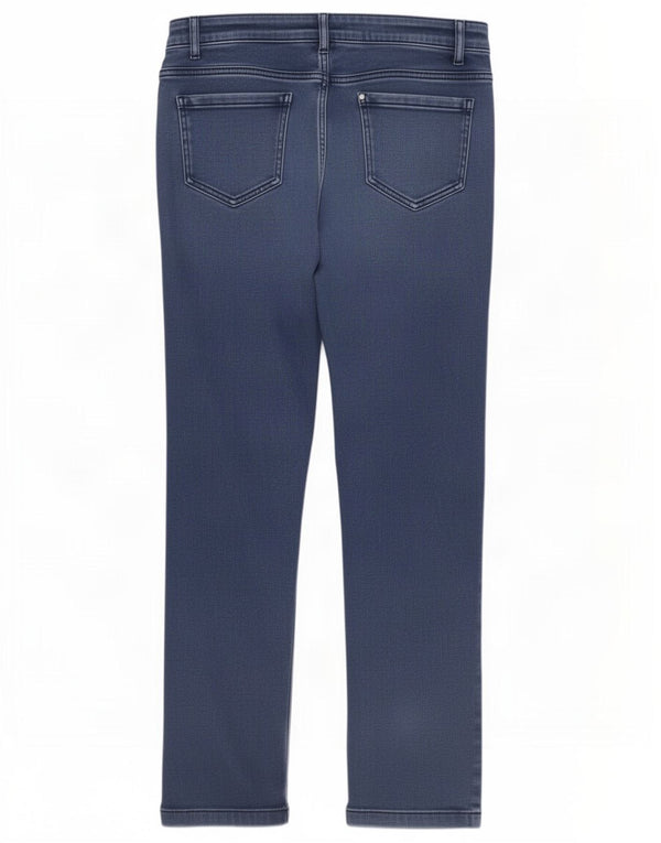 Jeans dritti da donna Marks & Spencer UK 12 medio W30 L29 cotone blu navy