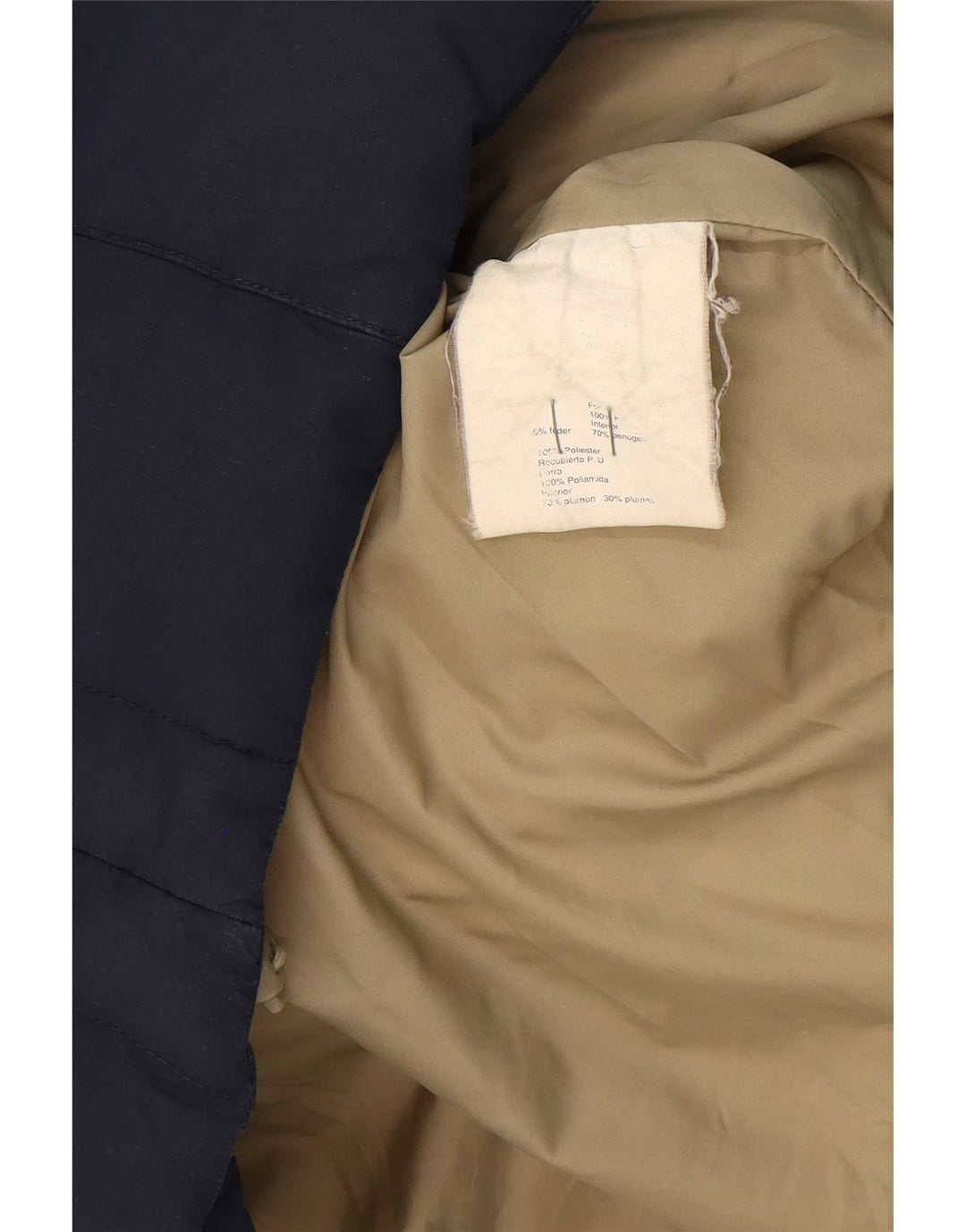 Giacca imbottita con cappuccio da uomo Lacoste taglia 6 XL poliestere blu navy