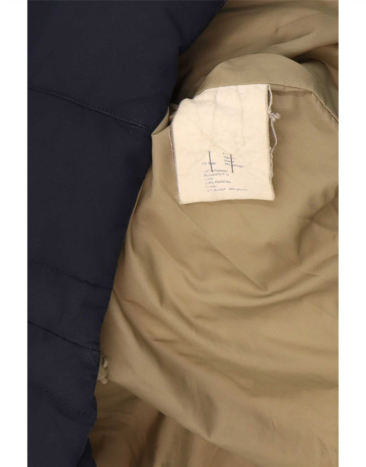 Giacca imbottita con cappuccio da uomo Lacoste taglia 6 XL poliestere blu navy