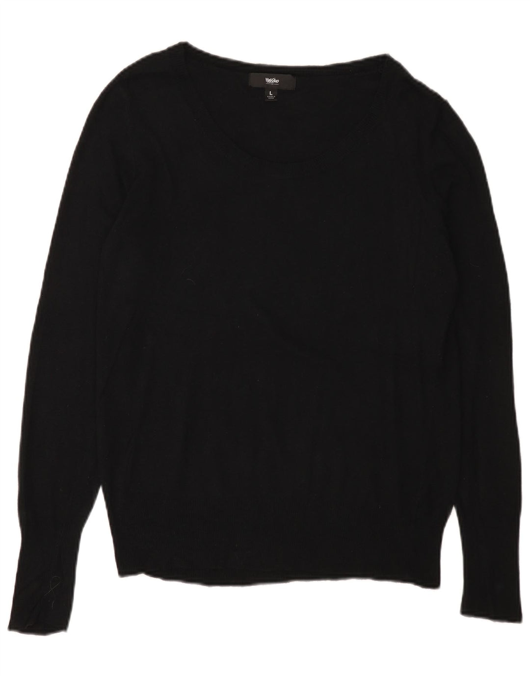 MOSSIMO Maglione da donna con scollo a barca UK 14 Grande nylon nero