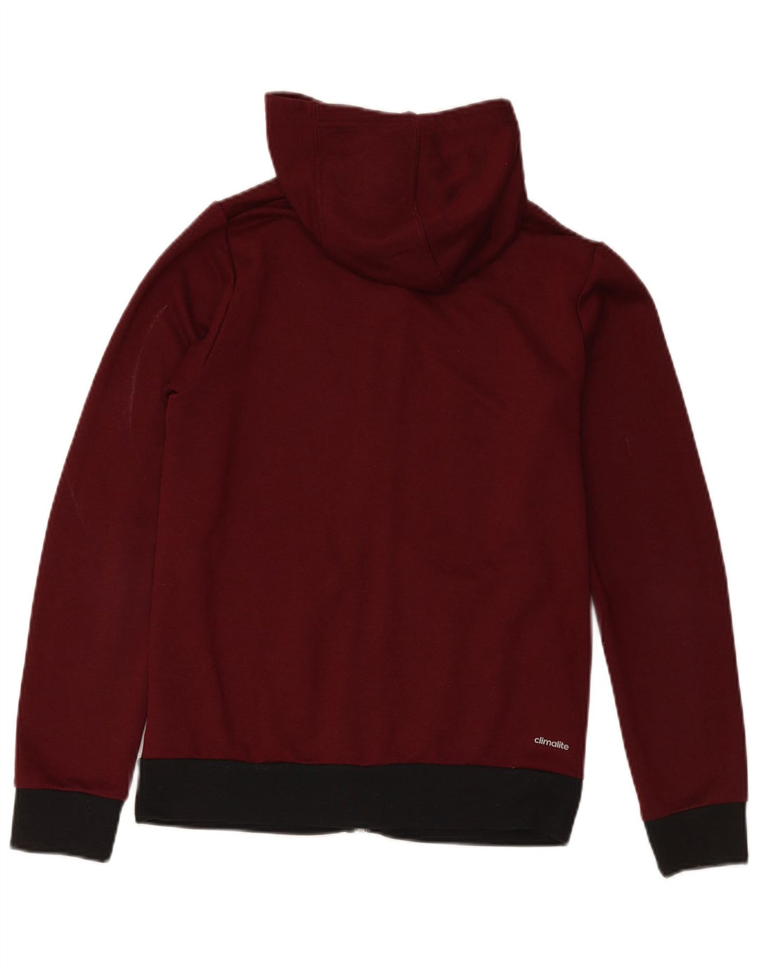 Maglione con cappuccio e zip grafica da uomo Adidas piccolo in poliestere bordeaux