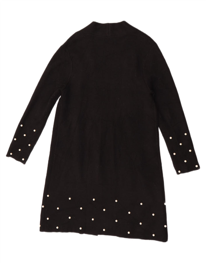 Maglione cardigan aperto a linea lunga da donna Zara UK 10 piccolo nero