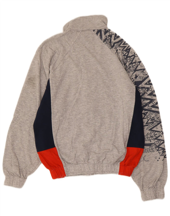 FILA Mens Tracksuit Top Jacket XS Grey Geometric