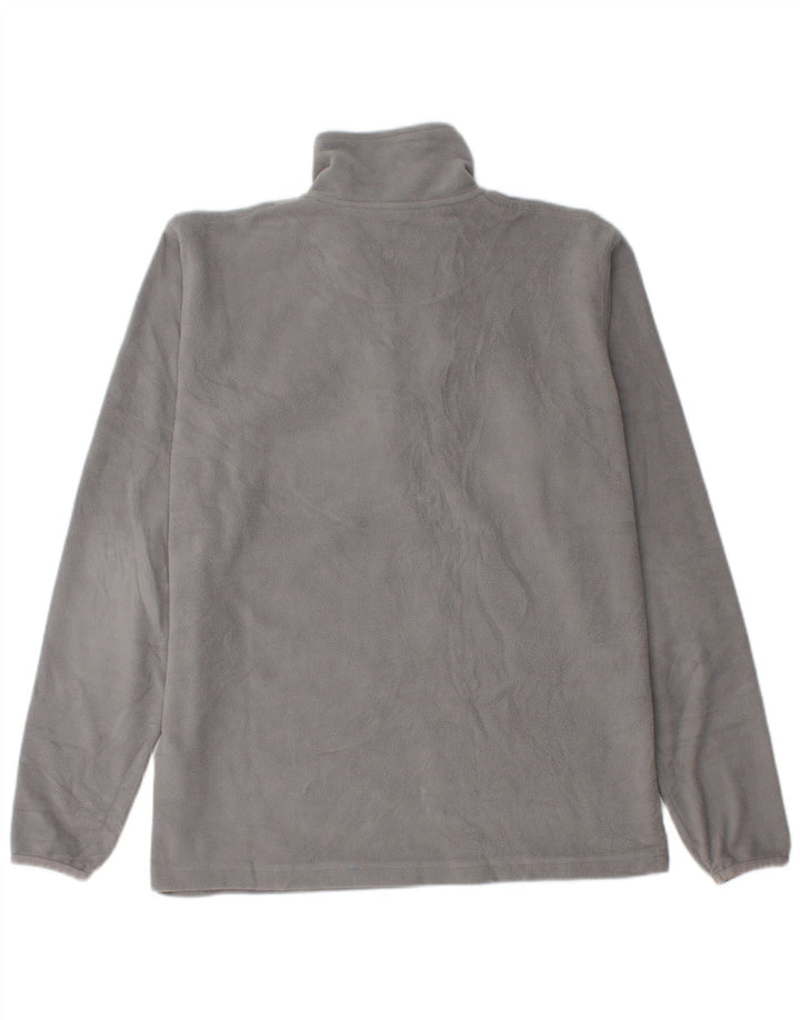 Maglione in pile da uomo Lotto con zip e collo grande in poliestere grigio