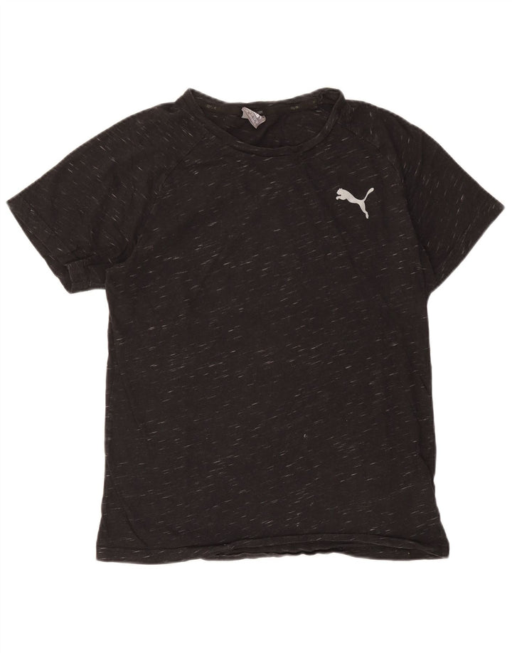T-shirt da uomo Puma Top Large in cotone chiazzato grigio