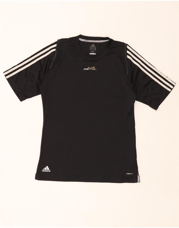 T-shirt Adidas Climalite da uomo, media, in poliestere nero