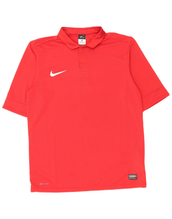 Polo Nike da uomo Dri Fit in poliestere rosso medio