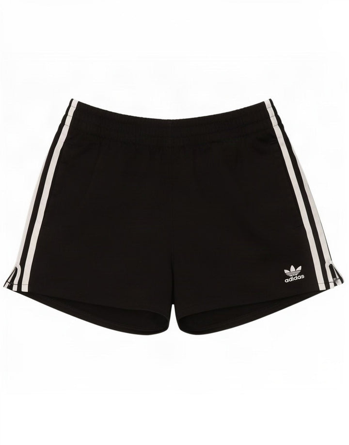 Pantaloncini sportivi Adidas da donna UK 12 medio nero poliestere