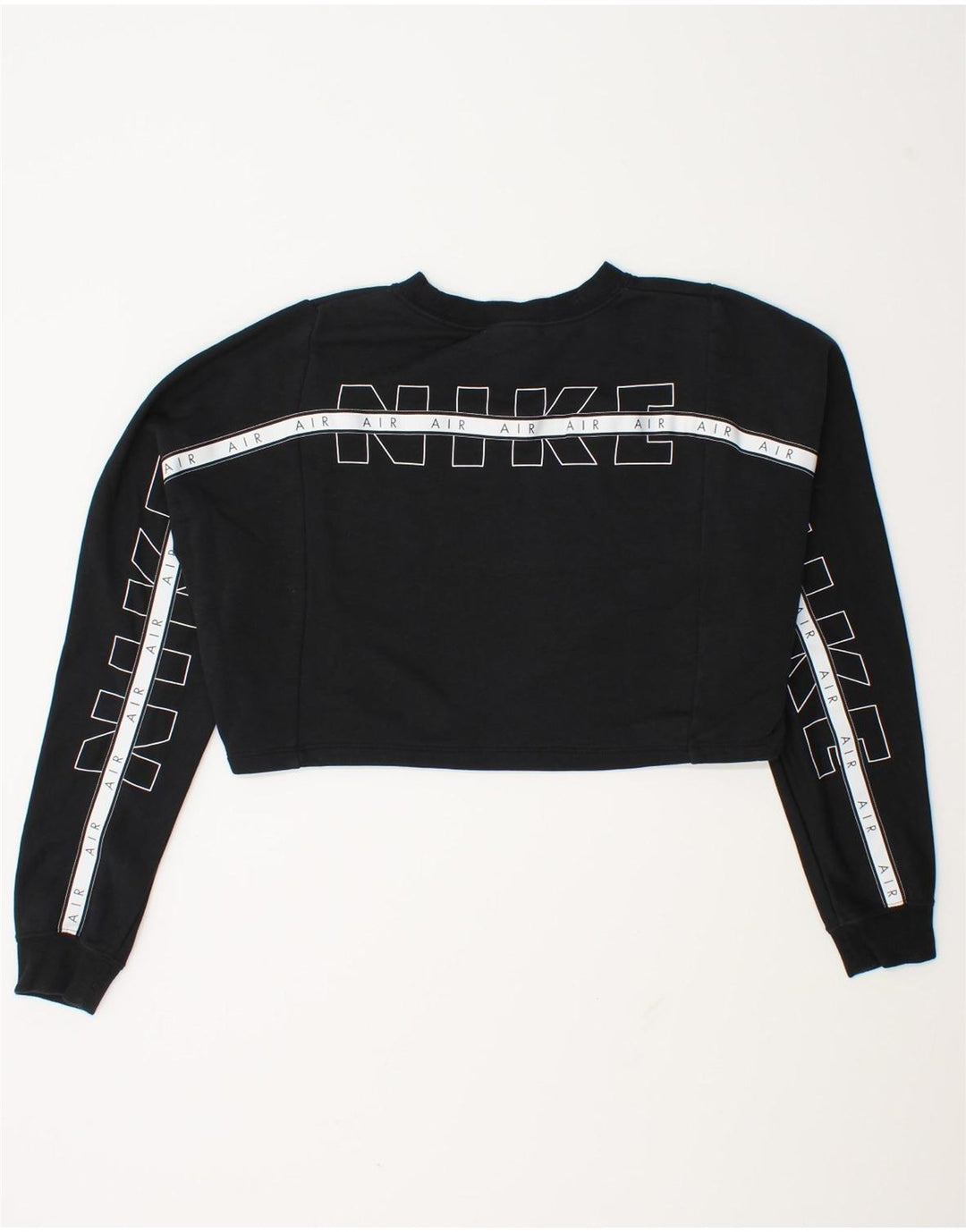 Felpa con grafica corta oversize da donna Nike UK 14 media nera