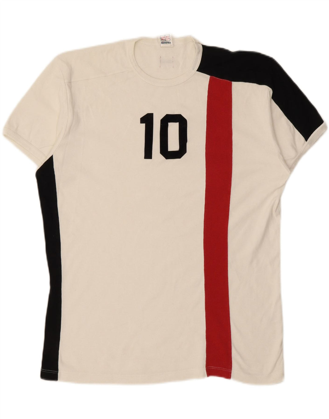 ZU ELEments T-shirt grafica da uomo Top grande in cotone color block bianco