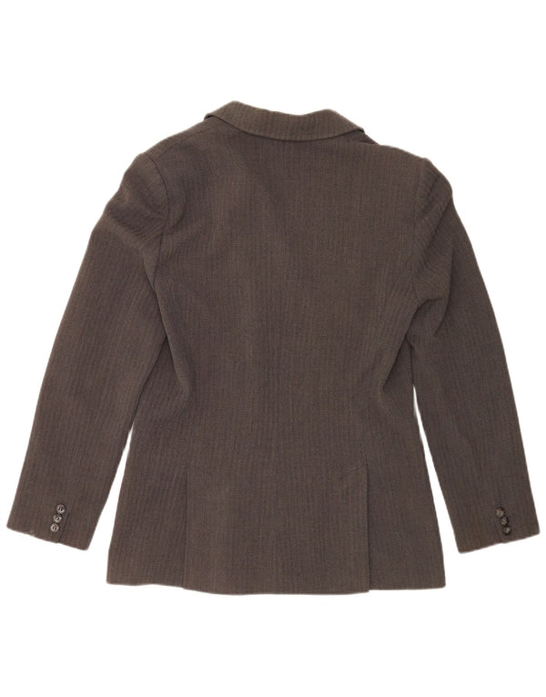 Giacca blazer da weekend da donna Max Mara UK 16 Large Grey Chevron