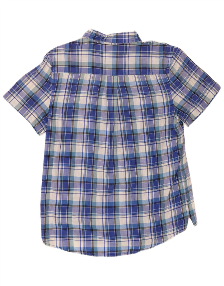 Camicia Lee da donna a maniche corte vestibilità regolare UK 14 scozzese blu medio