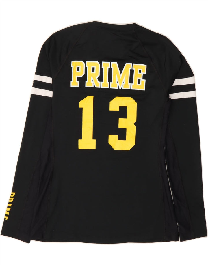 NIKE Womens Graphic Top Long Sleeve UK 12 Medium Black Polyester Vintage Nike and Second-Hand Nike from Messina Hembry 