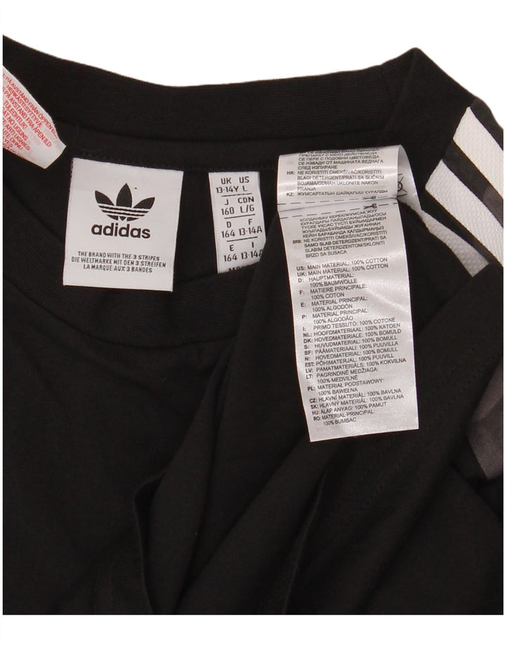 Maglia ADIDAS da Bambino a Manica Lunga 13-14 Anni in Cotone Mimetico Nero