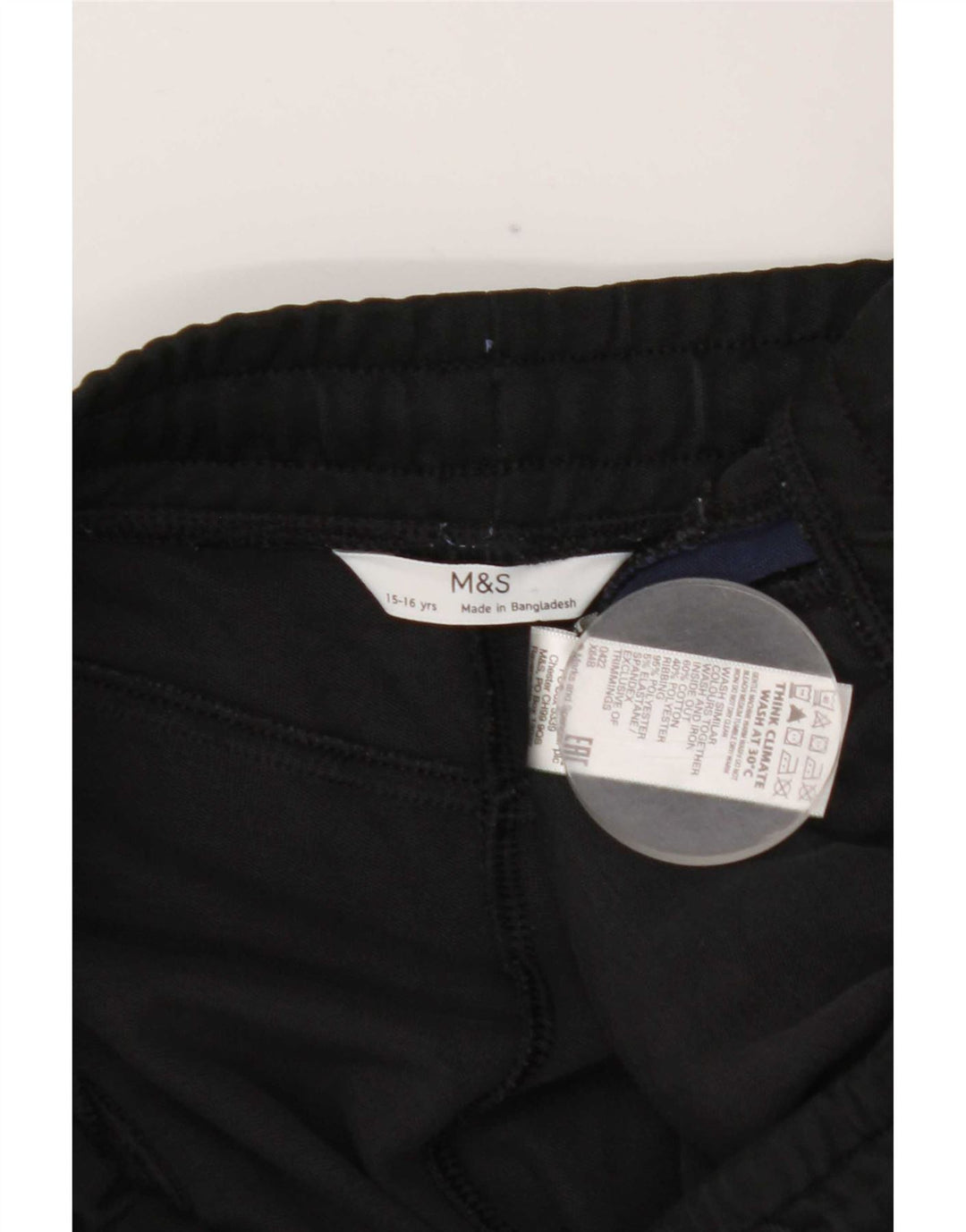 Pantaloni da tuta da ragazzo Marks & Spencer Joggers 15-16 anni neri