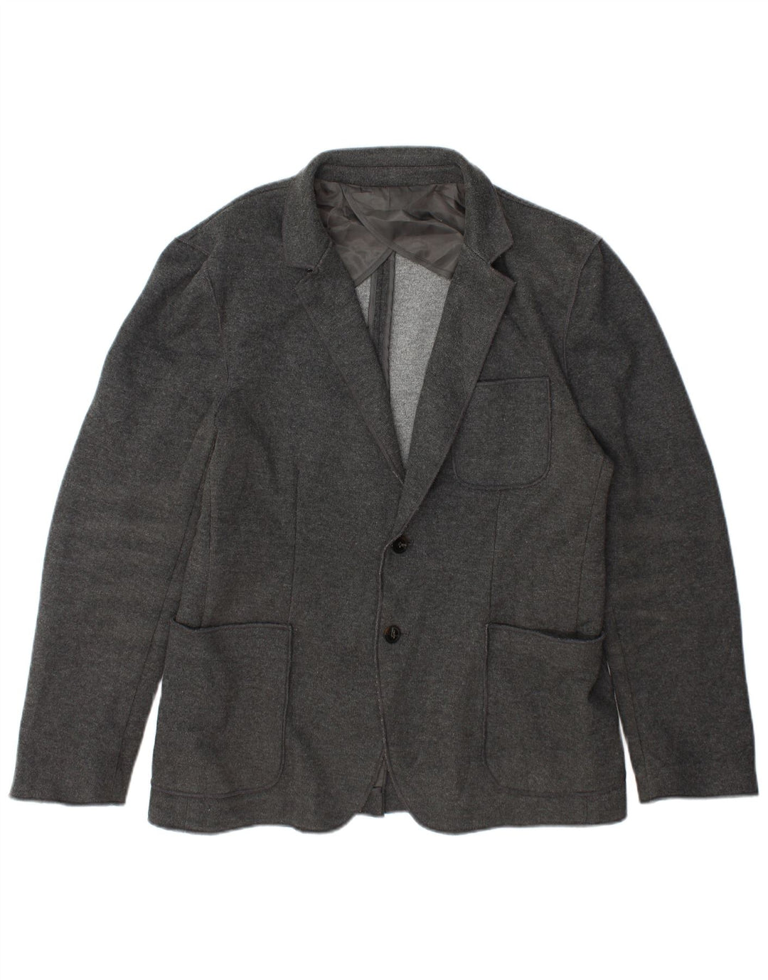 Giacca blazer da uomo a 2 bottoni Zara EU 56 XL poliestere grigio