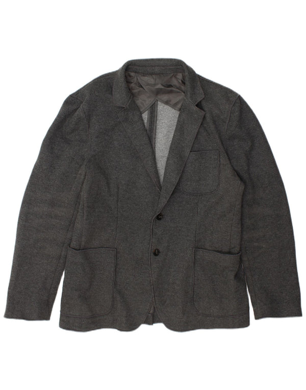 Giacca blazer da uomo a 2 bottoni Zara EU 56 XL poliestere grigio