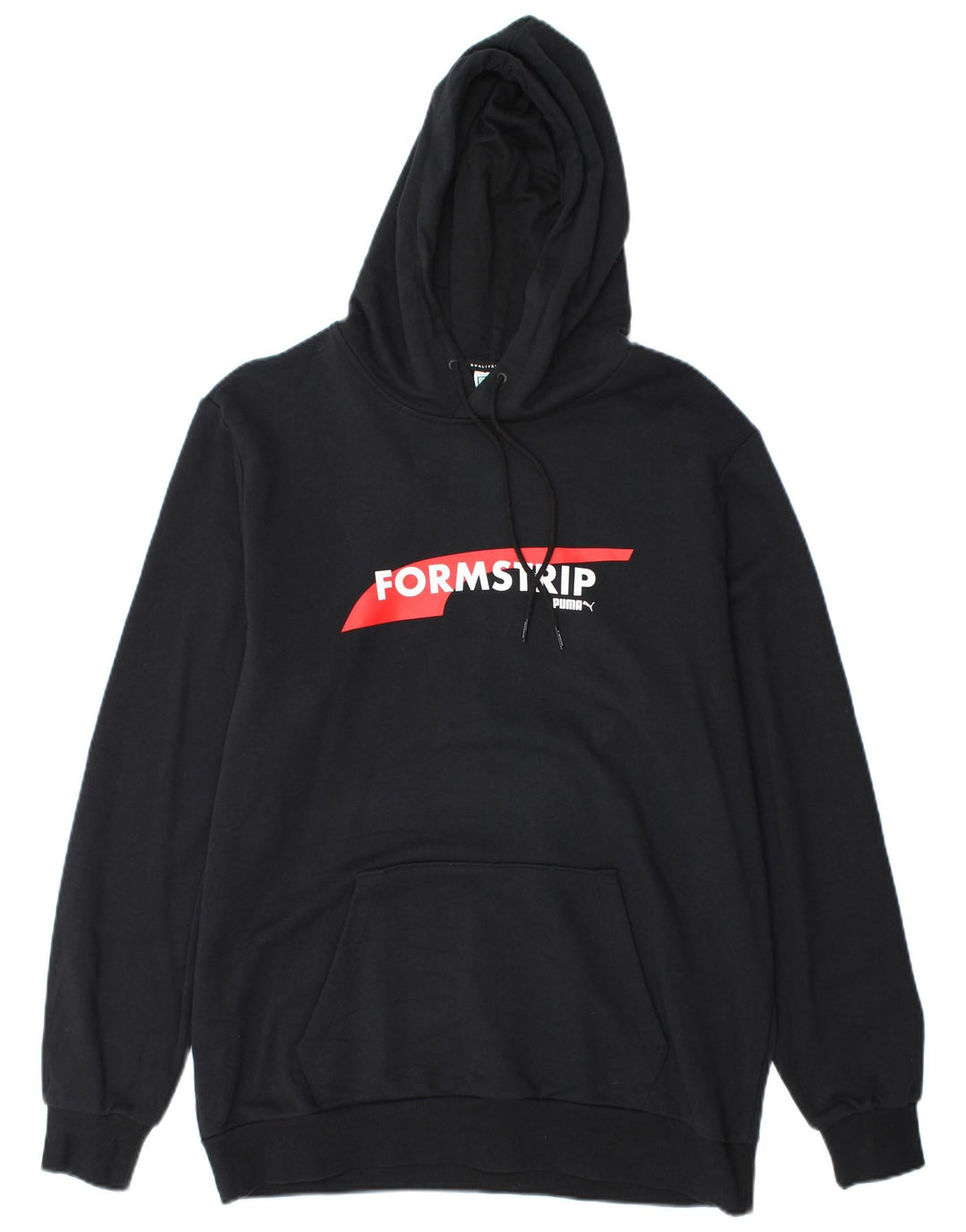 Felpa con cappuccio grafica PUMA da uomo grande nera