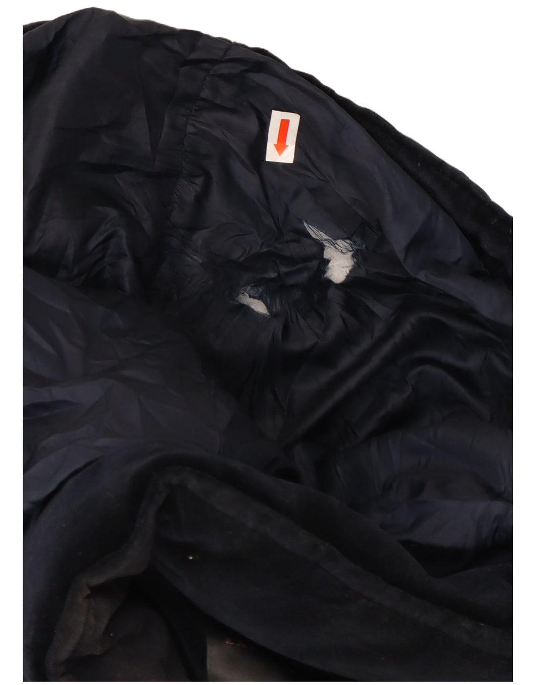 Giacca imbottita con cappuccio da uomo Zara UK 40 grande poliestere blu navy