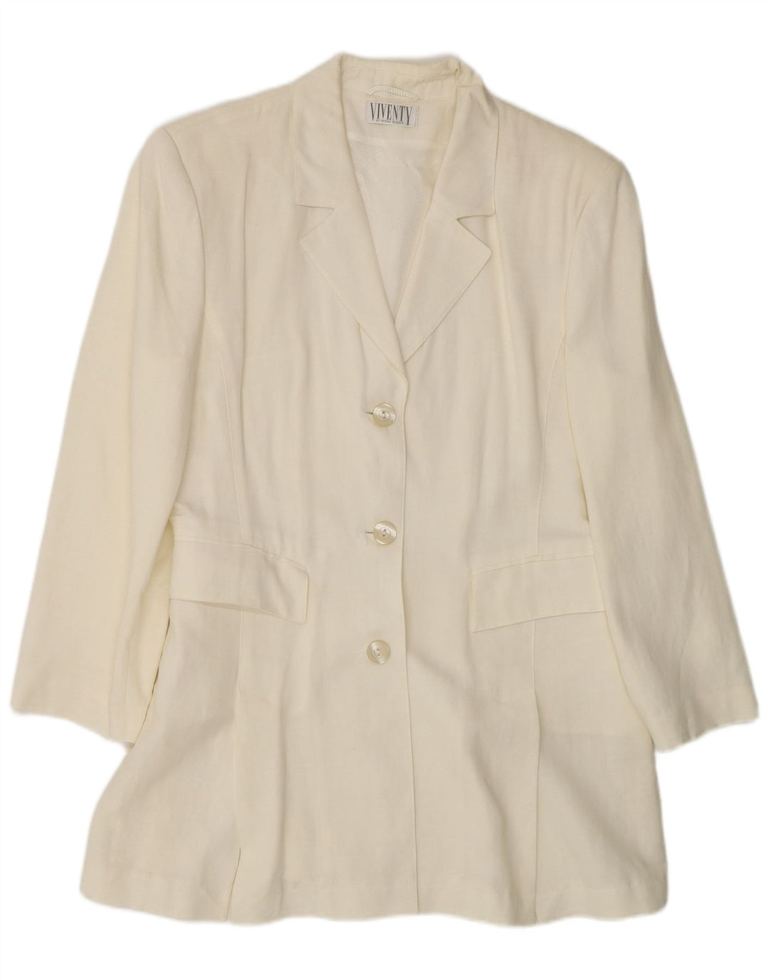 Giacca blazer a 3 bottoni lunga da donna Viventy EU 40 medio bianco sporco