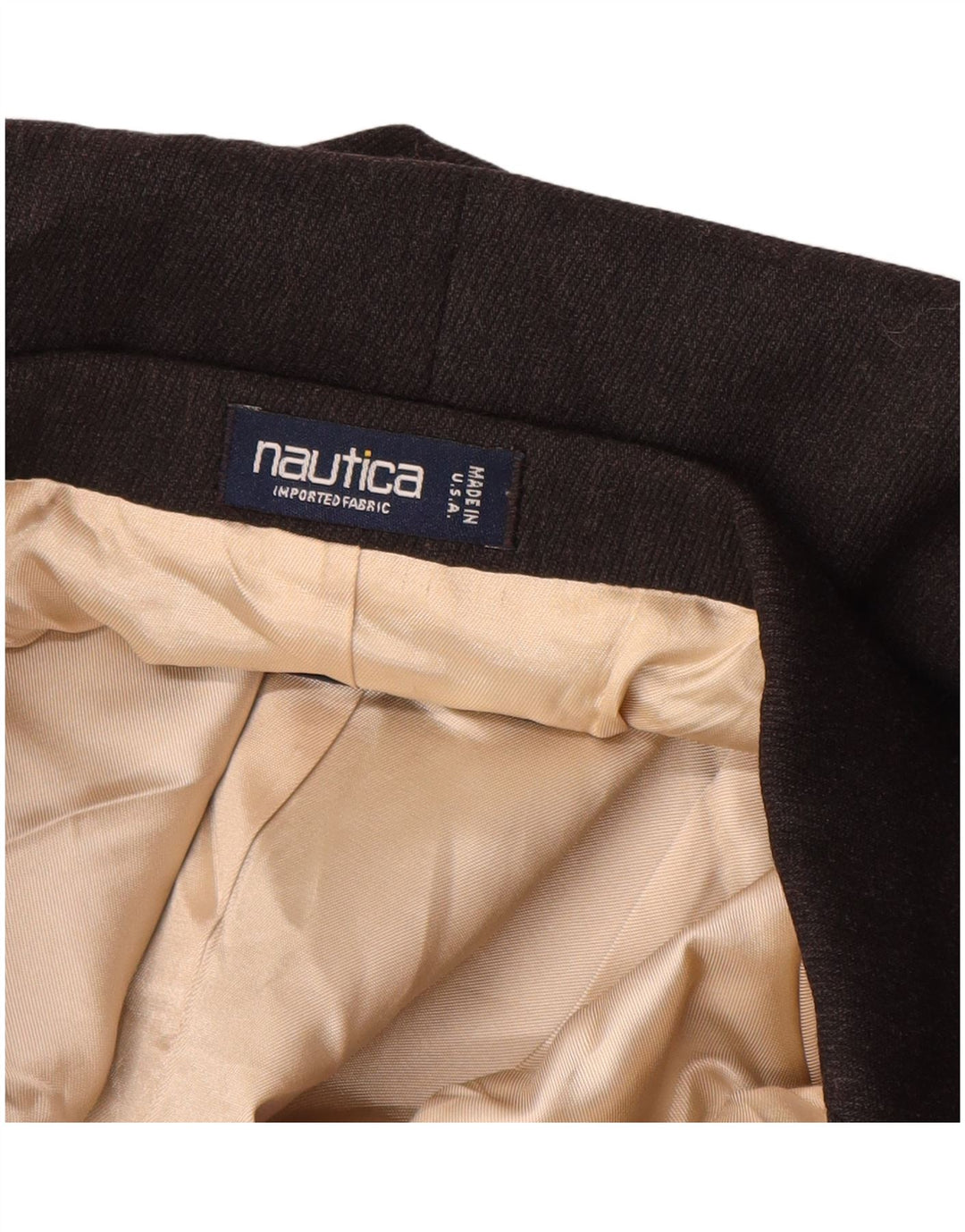 NAUTICA Giacca blazer a 3 bottoni da uomo UK 38 Lana grigio medio