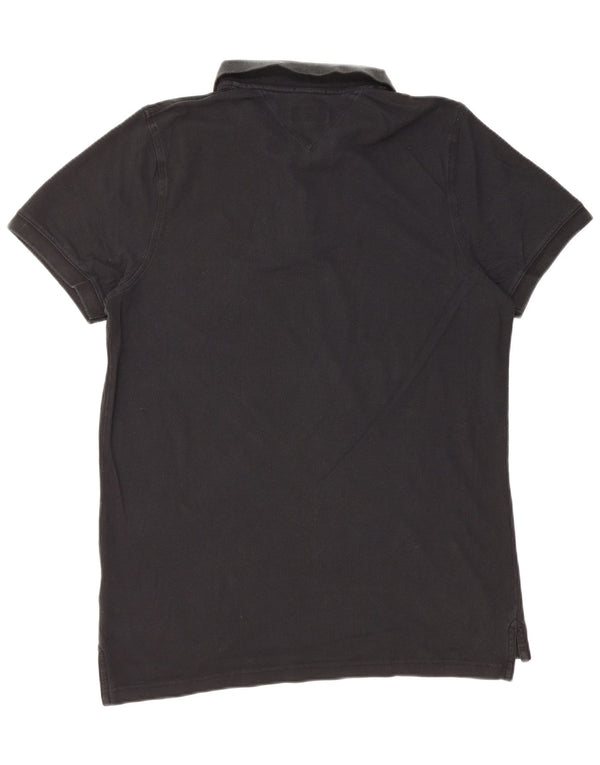 Polo slim fit da uomo Tommy Hilfiger XL in cotone nero