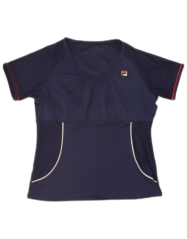 Maglietta da donna Fila Top UK 14 poliestere blu navy medio