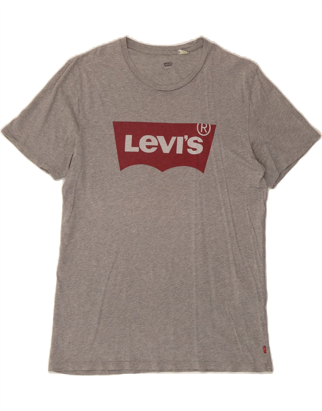 LEVI'S Womens Graphic T-Shirt Top UK 16 Large Grey Cotton Vintage Levi's and Second-Hand Levi's from Messina Hembry 