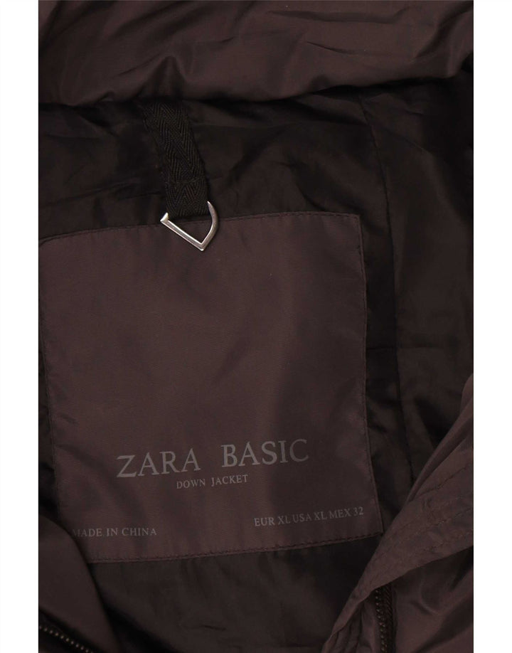Giacca imbottita da donna Zara UK 18 XL poliestere nero