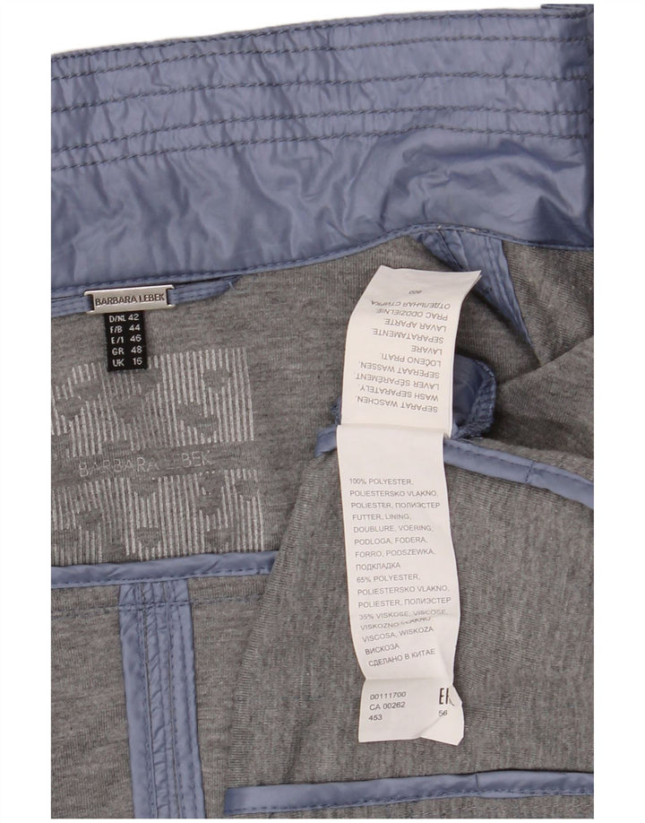 Giacca bomber da donna Barbara Lebek UK 16 grande poliestere blu