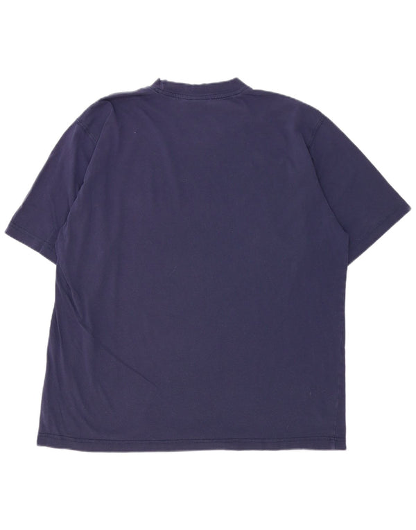 Adidas Mens T-Shirt Top Large Navy Blue Cotton