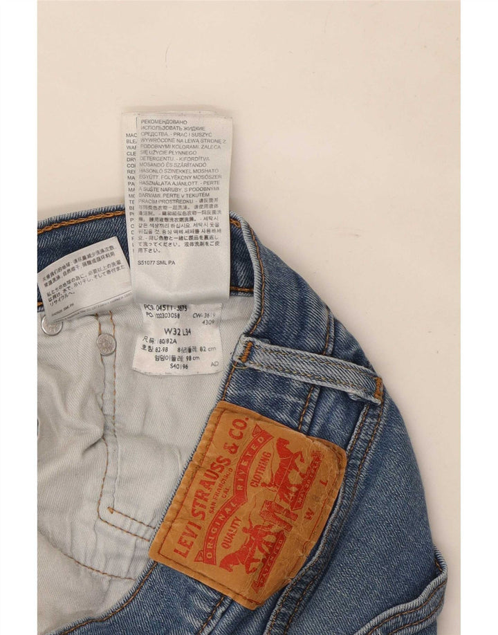 Jeans Levi's Uomo 511 Slim W32 L34 Cotone Blu