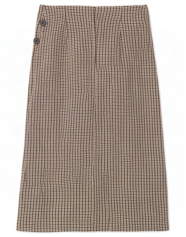 Gonna a portafoglio Zara da donna grande W30 a quadri marroni