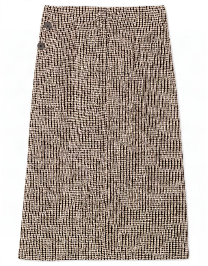Gonna a portafoglio Zara da donna grande W30 a quadri marroni