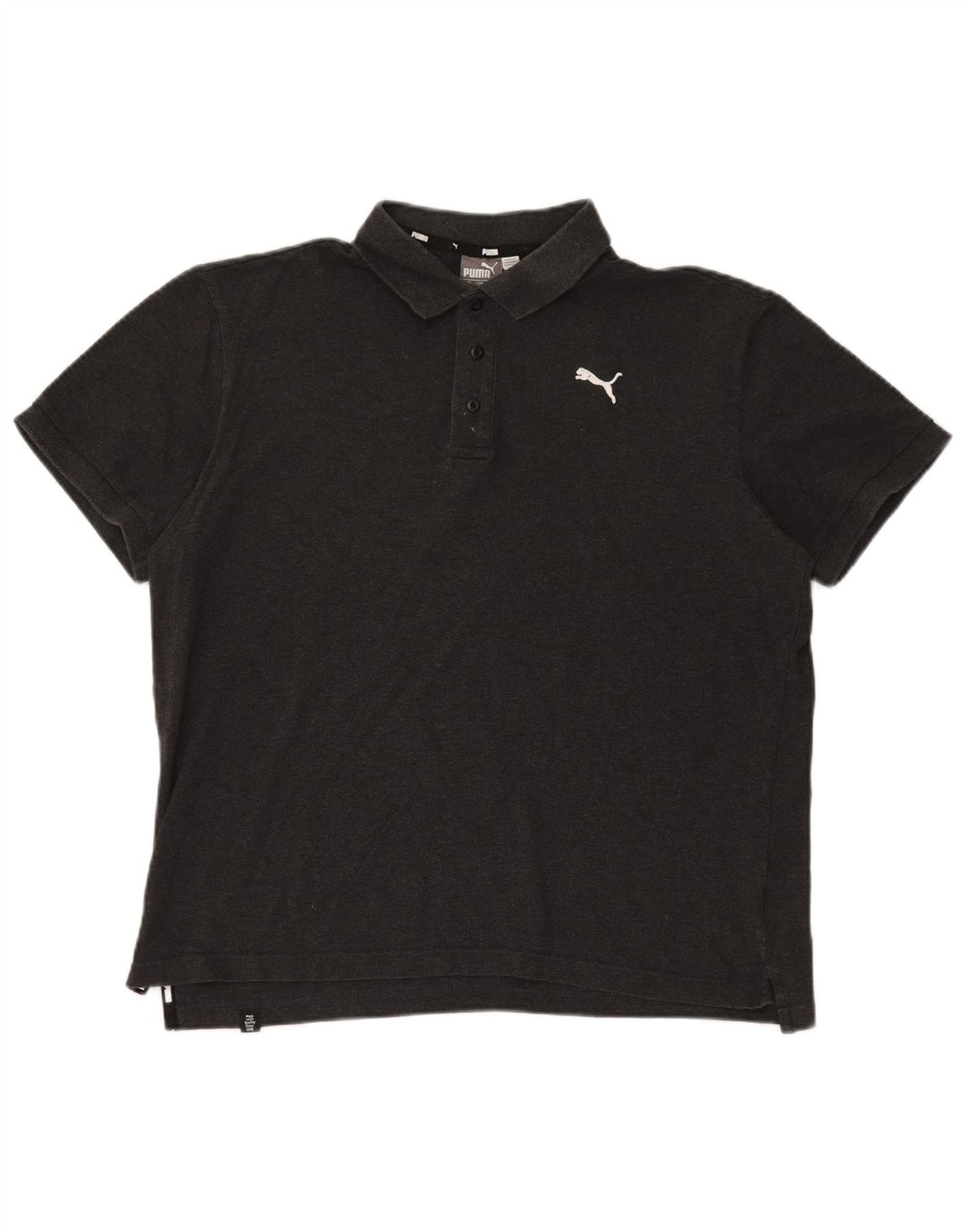 Polo Puma da uomo grande in cotone grigio