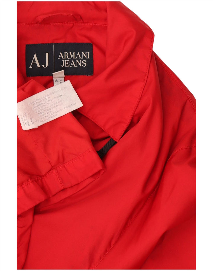 Giacca a vento da donna Armani Jeans UK 12 rosso medio in poliammide