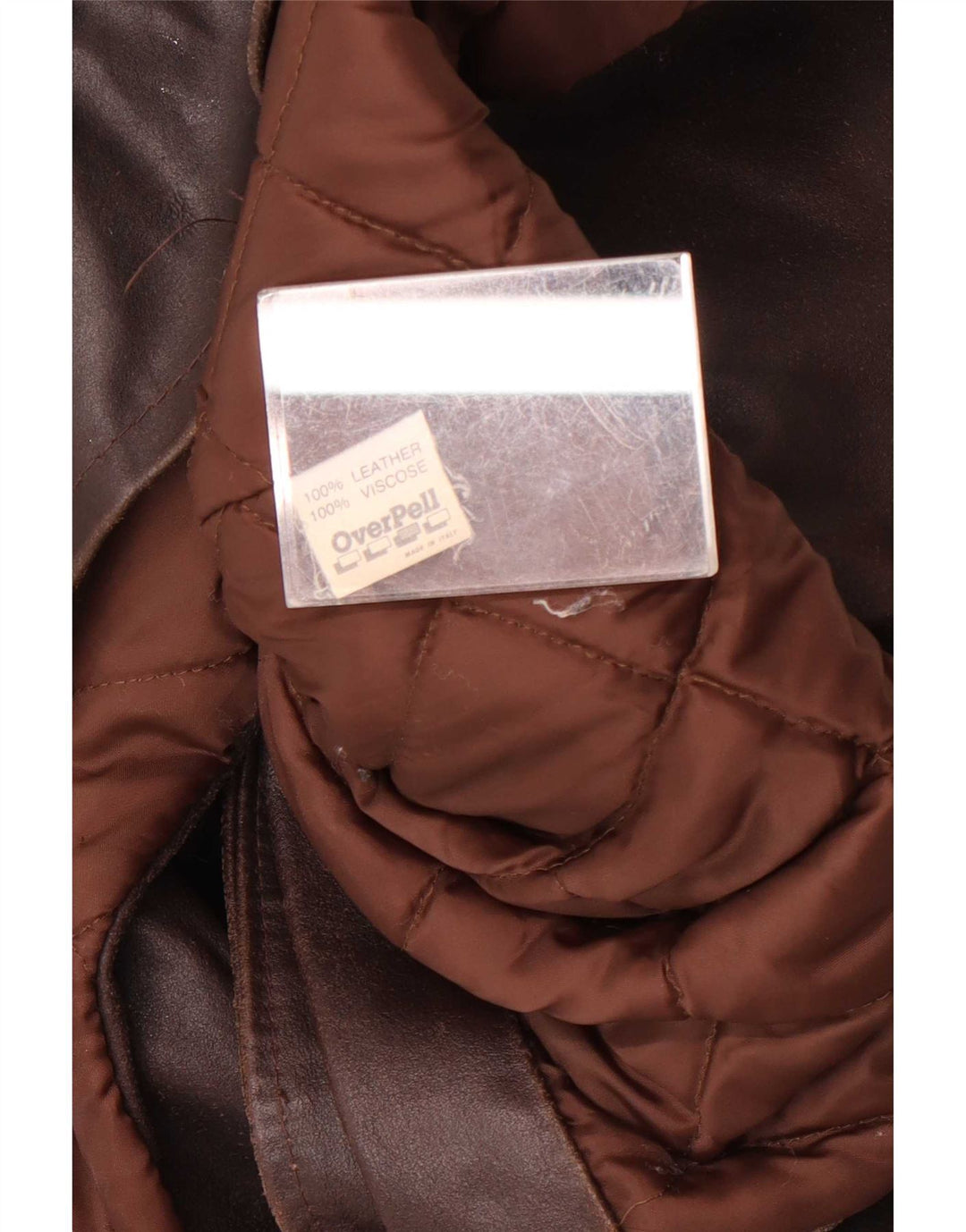 Giacca blazer in pelle vintage da uomo a 3 bottoni UK 38 Marrone medio